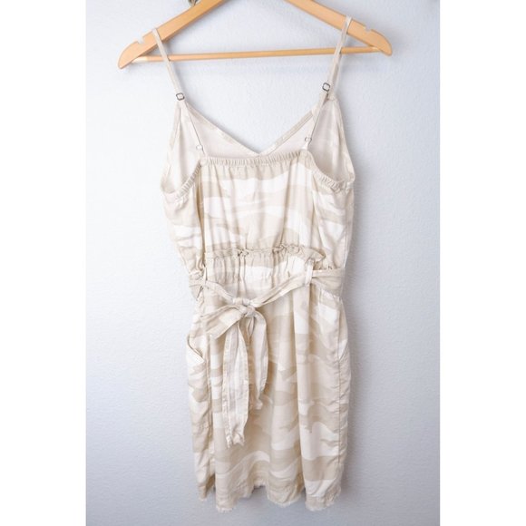 Splendid Geneva Light Camo Lyocell & Linen Papersack Waist Belted Dress, small - Picture 12 of 13